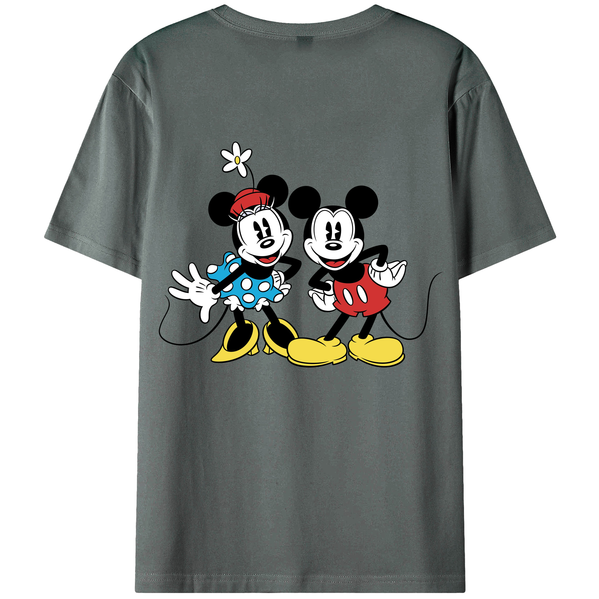 （画像用） ミッキーマウス Mickey Mouse 綿100％半袖Tシャツ（背面プリント）